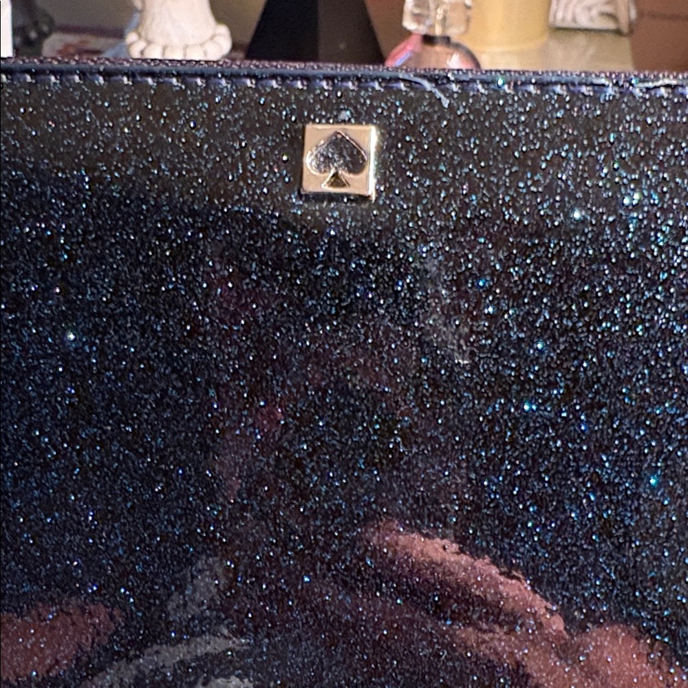 Kate Spade Black Sparkle Wallet NWOT - Picture 8 of 13